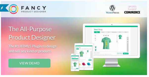 [Codecanyon] Fancy Product Designer v4.7.5 - дизайн отображения товара для WooCommerce (2022)